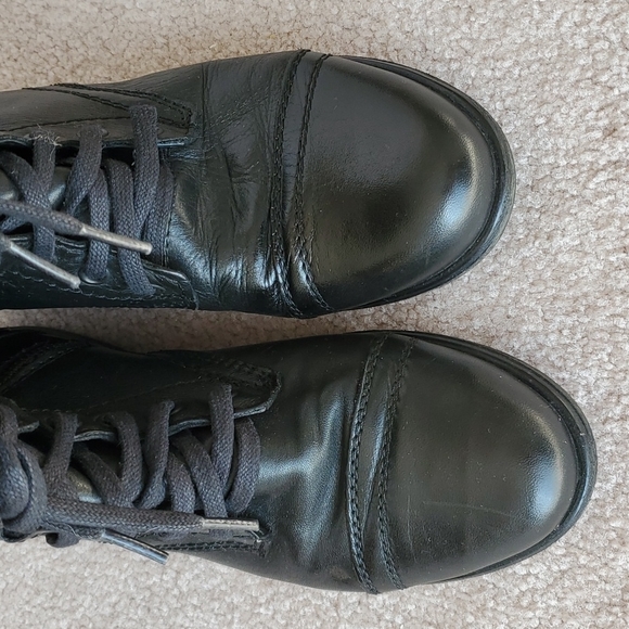 Steve madden black moto lace up and zipper boots - Picture 5 of 7